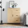 Image de Buffet Chêne Sonoma 69,5x34x90 Cm Bois D'ingénierie Vidaxl