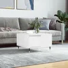 Image de Table Basse Blanc Brillant 55x55x36,5 Cm Bois D'ingénierie Vidaxl