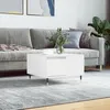Image de vidaXL Table basse blanc brillant 55x55x365 cm bois dingénierie 830750
