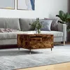 Image de Table Basse Chêne Fumé 55x55x36,5 Cm Bois D'ingénierie Vidaxl