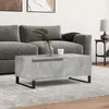 Image de Table Basse Gris Béton 90x50x36,5 Cm Bois D'ingénierie Vidaxl