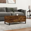 Image de Table Basse Chêne Fumé 90x50x36,5 Cm Bois D'ingénierie Vidaxl