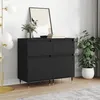 Image de Buffets 2 Pcs Noir 40x35x70 Cm Bois D'ingénierie Vidaxl