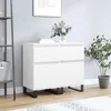 Image de vidaXL Buffets 2 pcs blanc 40x35x70 cm bois d’ingénierie 831165