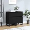Image de Buffets 2 Pcs Noir 40x35x70 Cm Bois D’ingénierie Vidaxl