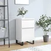 Image de Buffet Blanc Brillant 40x35x70 Cm Bois D'ingénierie Vidaxl