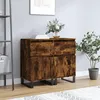 Image de Buffets 2 Pcs Chêne Fumé 40x35x70 Cm Bois D'ingénierie Vidaxl