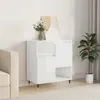 Image de Buffet Blanc Brillant 60x35x70 Cm Bois D'ingénierie Vidaxl