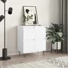 Image de Buffet Blanc 60x35x70 Cm Bois D'ingénierie Vidaxl