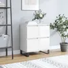 Image de Buffet Blanc Brillant 60x35x70 Cm Bois D'ingénierie Vidaxl