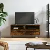 Image de Meuble Tv Chêne Fumé 100x34,5x44,5 Cm Bois D'ingénierie Vidaxl