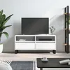 Image de Meuble Tv Blanc 100x34,5x44,5 Cm Bois D'ingénierie Vidaxl