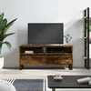 Image de Meuble Tv Chêne Fumé 100x34,5x44,5 Cm Bois D'ingénierie Vidaxl