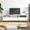 Image de vidaXL Meuble TV blanc 150x30x445 cm bois dingénierie 831252