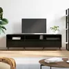 Image de vidaXL Meuble TV noir 150x30x44 5 cm bois dingénierie 831253