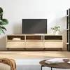 Image de vidaXL Meuble TV chêne sonoma 150x30x445 cm bois dingénierie 831255