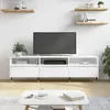 Image de Meuble Tv Blanc 150x30x44,5 Cm Bois D'ingénierie Vidaxl