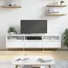 Image de Meuble Tv Blanc 150x30x44,5 Cm Bois D'ingénierie Vidaxl