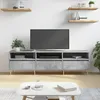 Image de Meuble Tv Gris Béton 150x30x44,5 Cm Bois D'ingénierie Vidaxl