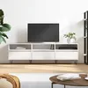 Image de vidaXL Meuble TV blanc 150x30x44 5 cm bois dingénierie 831276