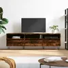 Image de Meuble Tv Chêne Fumé 150x30x44,5 Cm Bois D'ingénierie Vidaxl