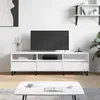 Image de vidaXL Meuble TV blanc 150x30x445 cm bois dingénierie 831300