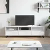 Image de Meuble Tv Blanc Brillant 150x30x44,5 Cm Bois D'ingénierie Vidaxl