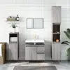 Image de Armoire De Bain Sonoma Gris 30x30x190 Cm Bois D'ingénierie Vidaxl