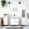 Image de Armoire De Salle De Bain Blanc 30x30x190 Cm Bois D'ingénierie Vidaxl