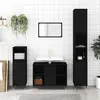 Image de vidaXL Armoire de salle de bain noir 30x30x100 cm bois dingénierie 831549