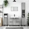 Image de Armoire Salle De Bain Sonoma Gris 30x30x100 Cm Vidaxl