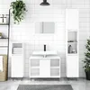 Image de vidaXL Armoire de salle de bain blanc brillant 80x33x60 cm 831630