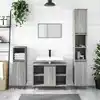 Image de Armoire Salle De Bain Sonoma Gris 80x33x60 Cm Bois D'ingénierie Vidaxl
