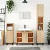 Image de Armoire Salle De Bain Chêne Sonoma 80x33x60cm Bois D'ingénierie Vidaxl
