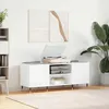 Image de vidaXL Armoire à disques blanc brillant 121x38x48 cm bois dingénierie 831670