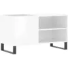 Image de Armoire À Disques Blanc Brillant 85x38x48 Cm Bois D'ingénierie Vidaxl