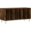 Image de Armoire À Disques Chêne Fumé 100x38x48 Cm Bois D'ingénierie Vidaxl