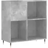 Image de Armoire À Disques Gris Béton 84,5x38x89 Cm Bois D'ingénierie Vidaxl