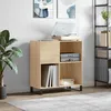 Image de Armoire À Disques Chêne Sonoma 84,5x38x89 Cm Bois D'ingénierie Vidaxl