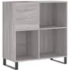 Image de Armoire À Disques Sonoma Gris 84,5x38x89 Cm Bois D'ingénierie Vidaxl