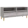 Image de Meuble Tv Sonoma Gris 100x34,5x44,5 Cm Bois D'ingénierie Vidaxl
