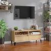 Image de Meuble Tv Chêne Sonoma 100x34,5x44,5 Cm Bois D'ingénierie Vidaxl