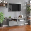 Image de Meuble Tv Gris Béton 100x34,5x44,5 Cm Bois D'ingénierie Vidaxl