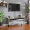 Image de Meuble Tv Sonoma Gris 100x34,5x44,5 Cm Bois D'ingénierie Vidaxl