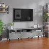 Image de vidaXL Meuble TV gris béton 150x30x445 cm bois dingénierie 831921