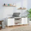 Image de vidaXL Armoire à disques blanc brillant 121x38x48 cm bois dingénierie 831927