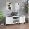Image de Armoire À Disques Blanc 121x38x48 Cm Bois D'ingénierie Vidaxl