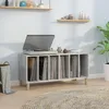 Image de Armoire À Disques Gris Béton 100x38x48 Cm Bois D'ingénierie Vidaxl