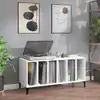Image de Armoire À Disques Blanc 100x38x48 Cm Bois D'ingénierie Vidaxl