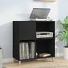 Image de vidaXL Armoire à Disques Armoire Latérale avec Rangement Meuble pour Tourne-Disque Buffet de Salon Industriel Maison 831990